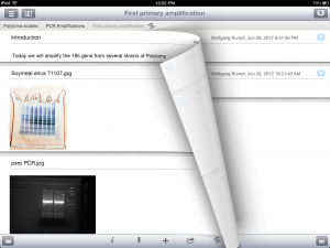 Swipe across a page with your finger to turn pages