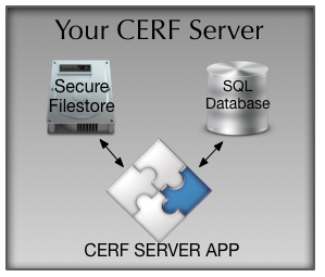 The CERF ELN system consists of the CERF server, where your data is kept.