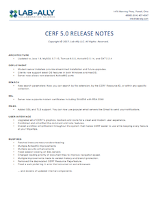 CERF 5.0 Release Notes